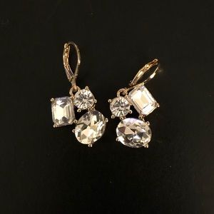 Crystal duster dangle earrings